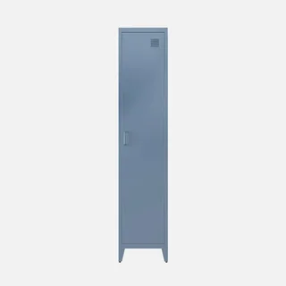 Armoire métallique industrielle bleu-gris 4 étagères réglables chambre