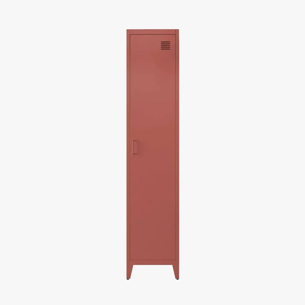 Armoire métallique industrielle 4 compartiments bleu-gris chambre