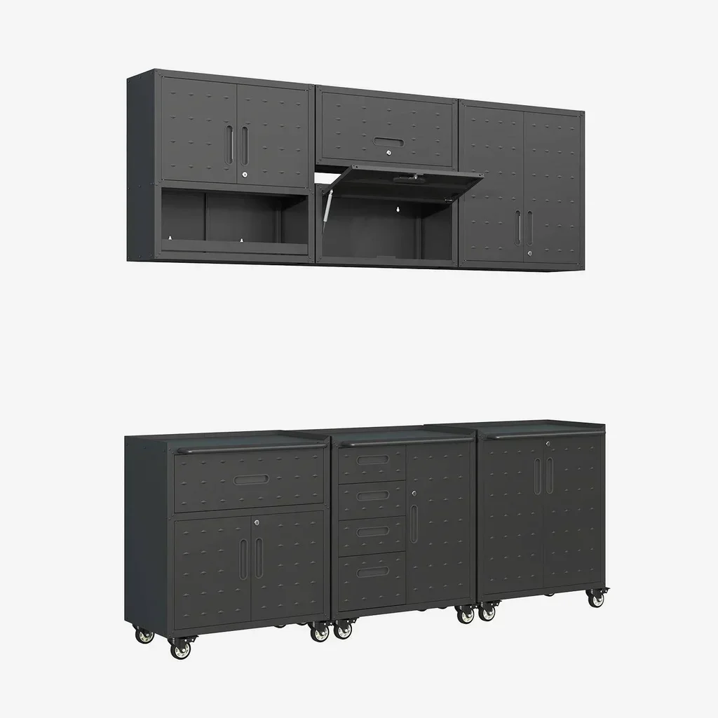 Armoire métallique modulable 6 compartiments rangement atelier Bobby