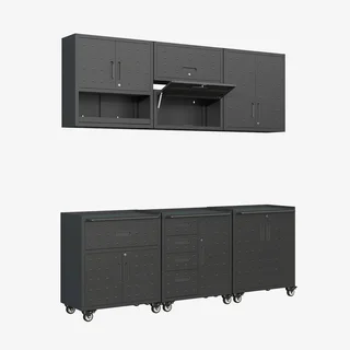 Armoire métallique modulable 6 compartiments rangement atelier Bobby