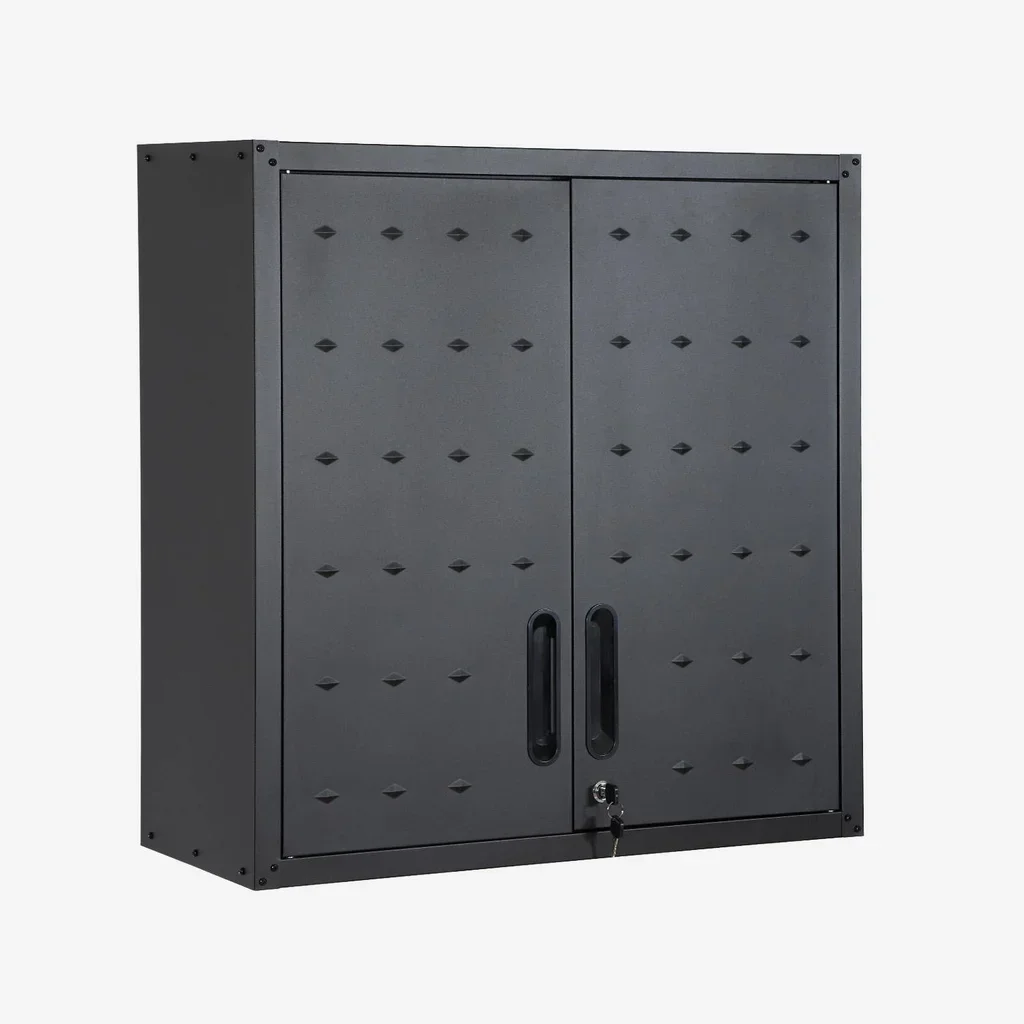 Armoire murale atelier garage Bobby métal noir 2 portes verrouillables