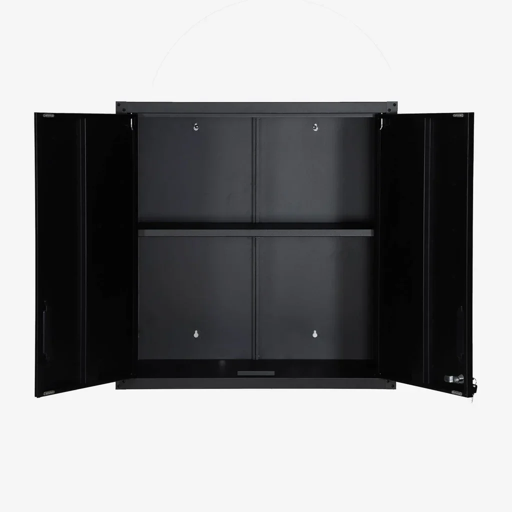 Armoire murale atelier garage Bobby métal noir 2 portes verrouillables