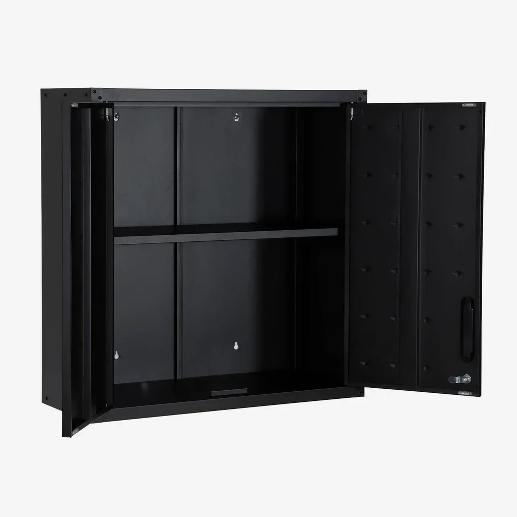 Armoire murale atelier garage Bobby métal noir 2 portes verrouillables