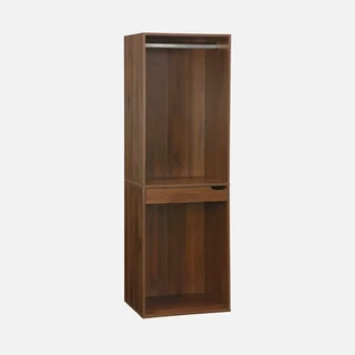 Armoire penderie bois avec rangement pantalons et étagères Modulo