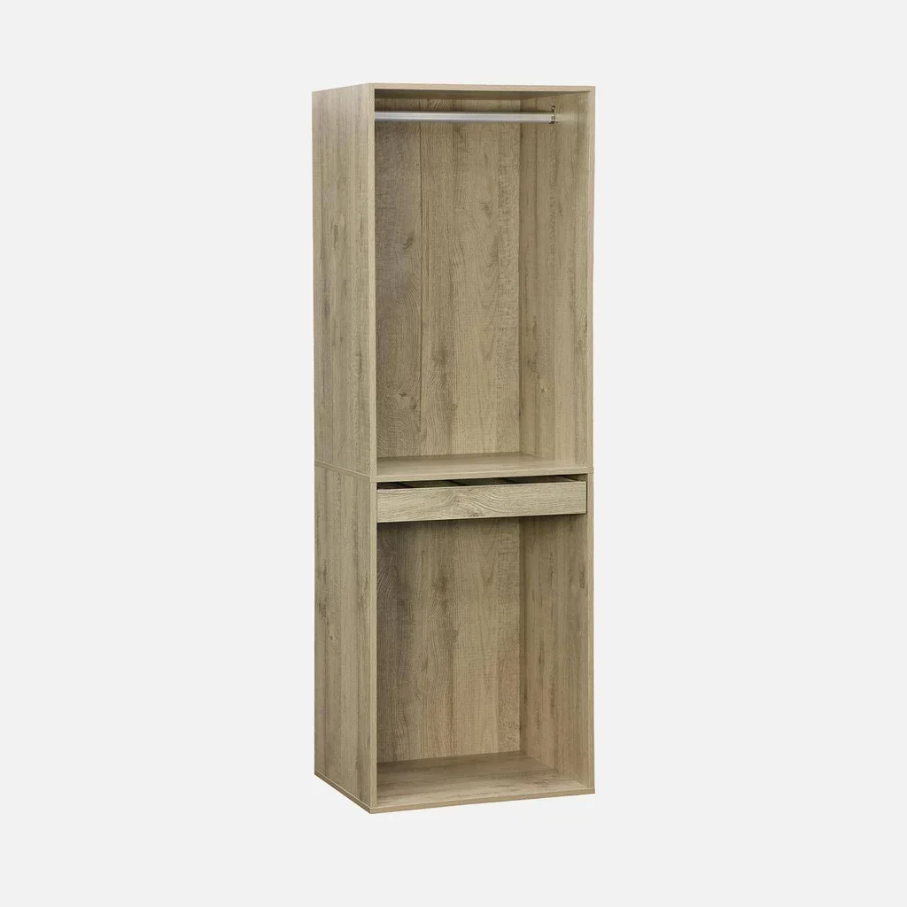Armoire penderie bois avec porte-pantalons 6 barres Modulo