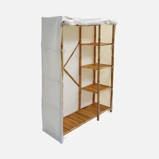 Armoire bambou 3 niveaux Fidji rangement salle de bain chambre