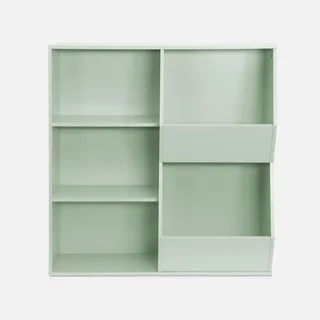 Armoire rangement enfant bois 3 étagères 2 compartiments Tobias