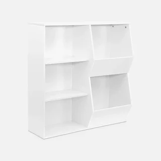 Armoire rangement enfant Tobias 3 étagères bois naturel