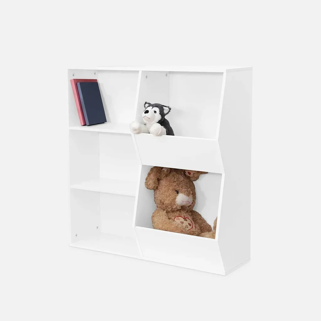 Armoire rangement enfant Tobias 3 étagères bois naturel