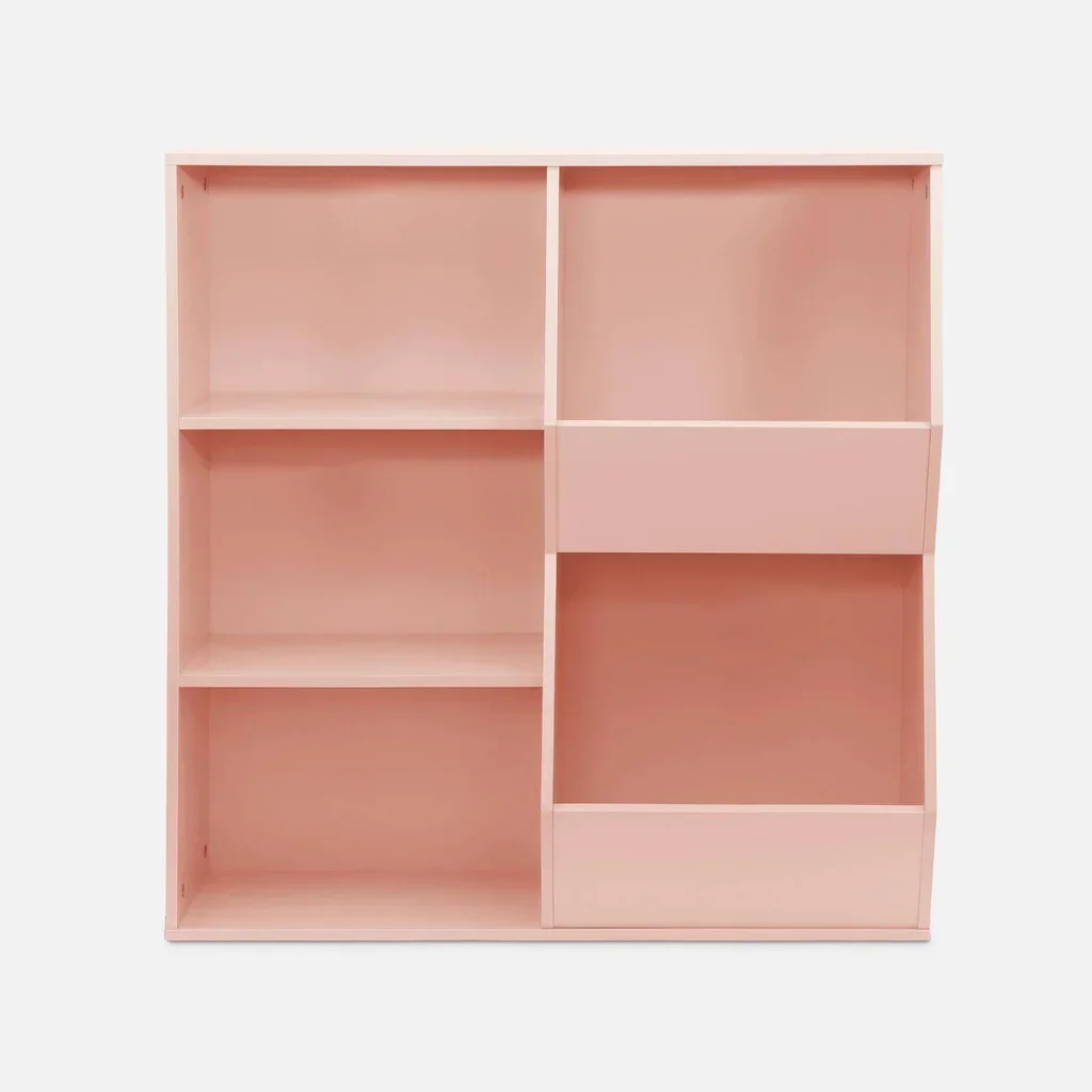 Armoire rangement enfant Tobias 3 étagères bois naturel