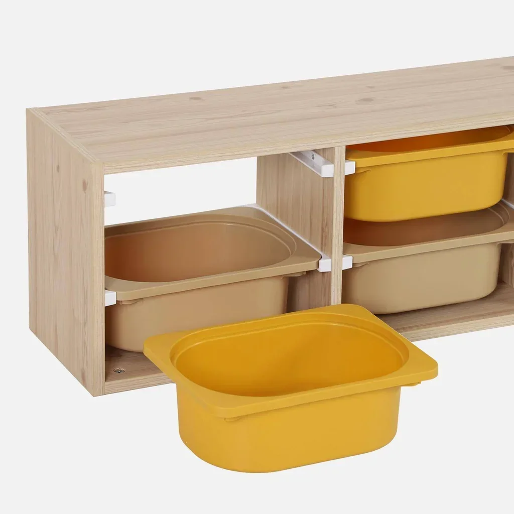 Armoire rangement enfant 6 casiers colorés plastique amovible