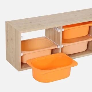 Armoire rangement enfant 6 casiers colorés amovibles