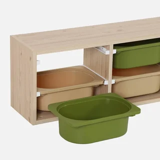 Armoire rangement enfant 6 casiers colorés amovibles jouets