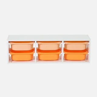 Armoire rangement enfant 6 casiers colorés amovibles
