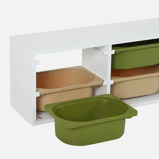 Armoire rangement enfant 6 casiers colorés transparents