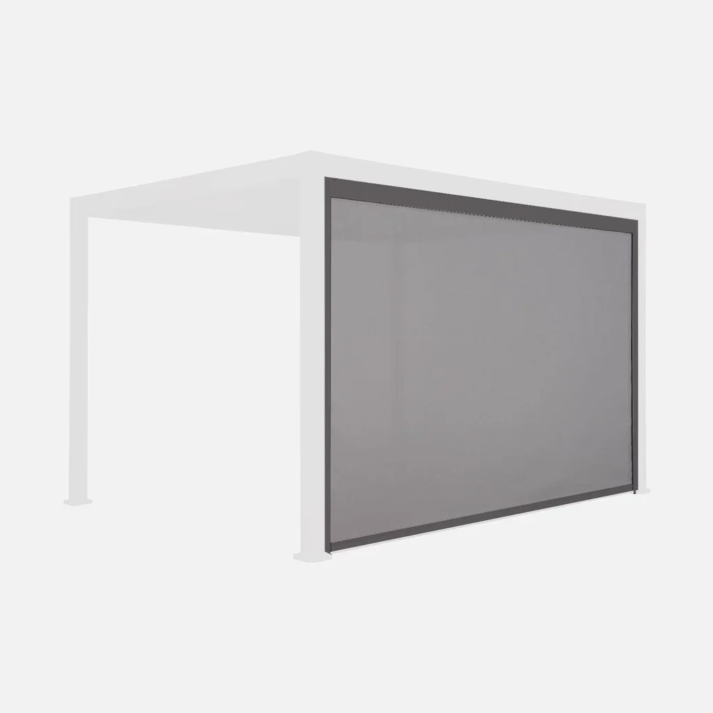 Store vertical latéral 4m pergola aluminium Triomphe 4x3m toile textilène