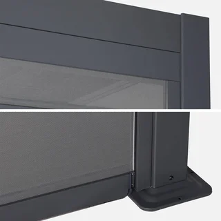 Store vertical anthracite pour pergola bioclimatique Palace 3x4m aluminium