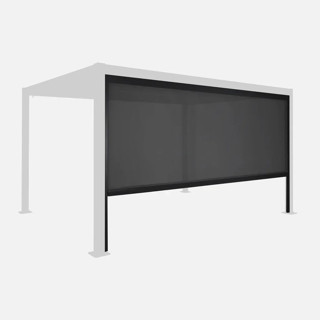Store vertical anthracite pour pergola bioclimatique Palace 4x3m aluminium