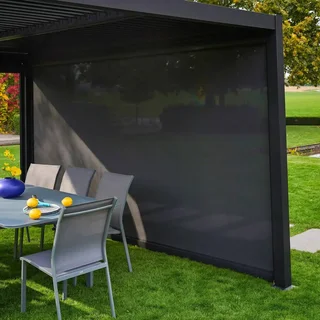 Store vertical anthracite pour pergola bioclimatique Palace 4x3m aluminium