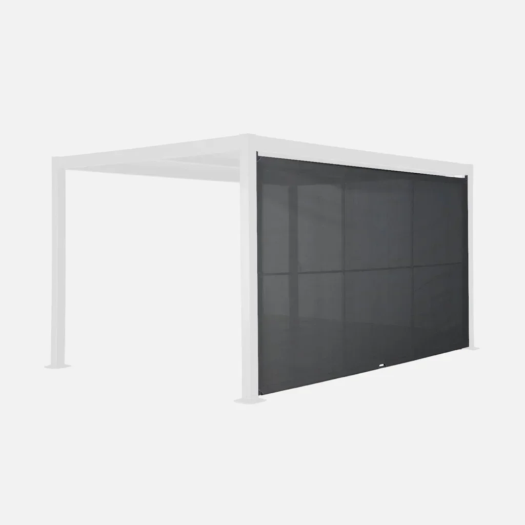 Auvent 4m aluminium textilène pergola bioclimatique Palace anthracite