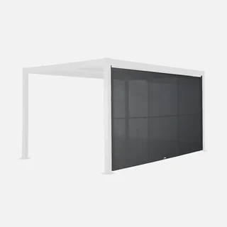 Auvent 4m aluminium textilène pergola bioclimatique Palace anthracite