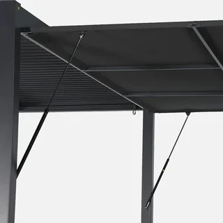 Auvent 4m aluminium textilène pergola bioclimatique Palace anthracite