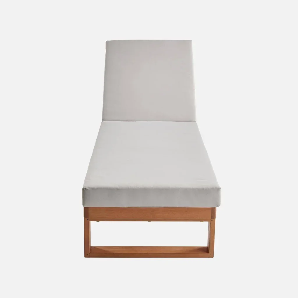 Bain de soleil bois eucalyptus FSC dossier inclinable Pamplona