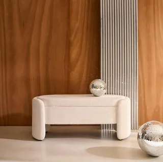 Banc coffre tissu contemporain rangement pied de lit Kalo