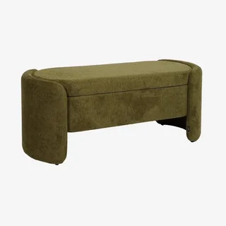 Banc coffre tissu contemporain rangement pied de lit Kalo