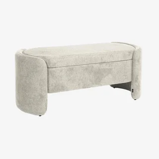 Banc coffre tissu contemporain pied de lit rangement Kalo