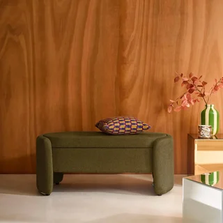 Banc coffre tissu contemporain rangement pied de lit Kalo