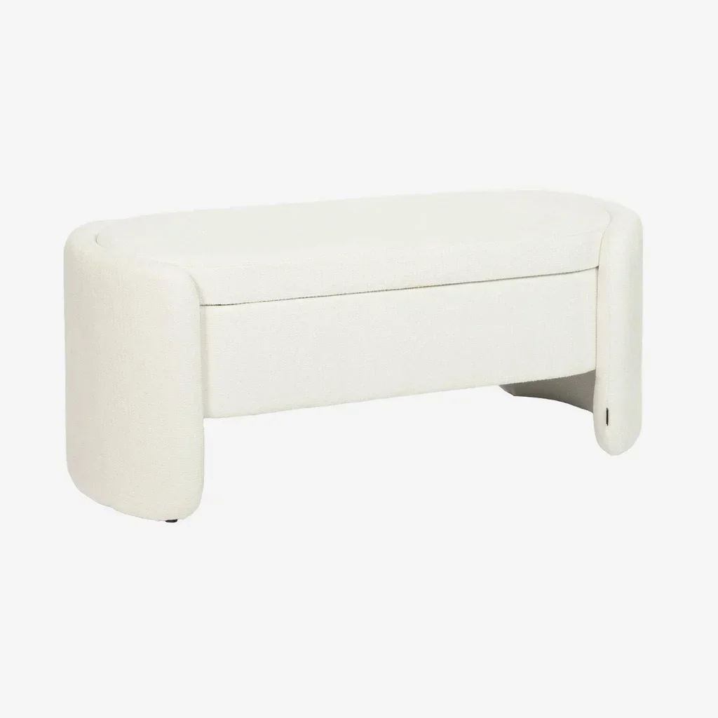Banc coffre tissu contemporain rangement pied de lit Kalo
