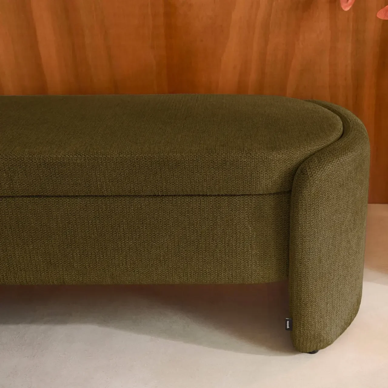 Banc coffre tissu contemporain rangement pied de lit Kalo