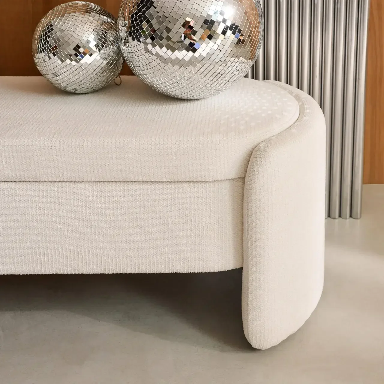 Banc coffre tissu contemporain rangement pied de lit Kalo