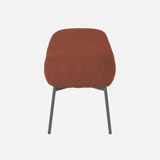 Banc d'appoint bouclette noir pieds métal bout de lit entrée salon moderne