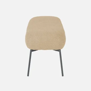 Banc d'appoint bouclette noir contemporain bout de lit entrée
