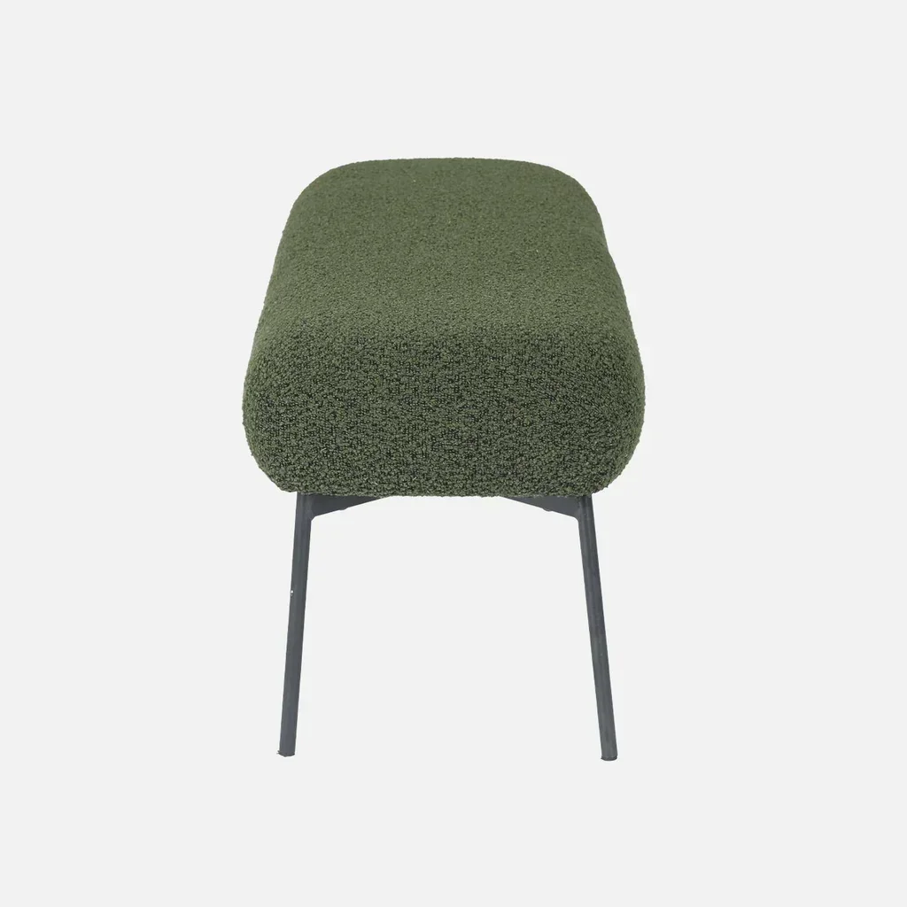 Banc d'appoint bouclette noir bout de lit design contemporain
