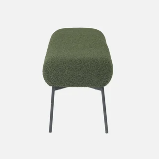 Banc d'appoint bouclette noir bout de lit design contemporain