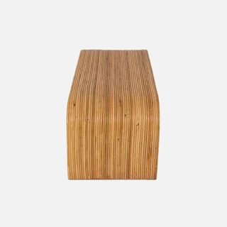 Banc d'appoint rotin naturel style exotique bout de lit entrée