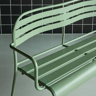 Banc de jardin 2 places acier Amélia balcon terrasse extérieur