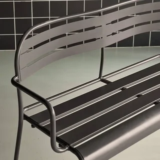Banc de jardin 2 places en acier Amélia - coin détente extérieur