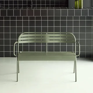 Banc de jardin 2 places en acier Amélia - confort extérieur durable