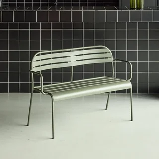Banc de jardin 2 places en acier Amélia - confort extérieur durable