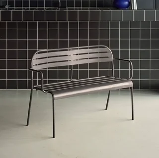 Banc de jardin 2 places en acier Amélia - coin détente extérieur