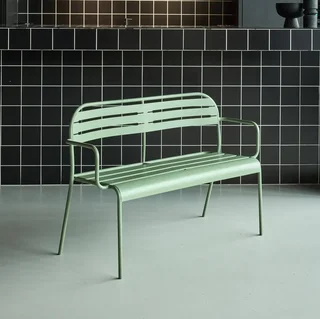 Banc de jardin 2 places acier Amélia balcon terrasse extérieur