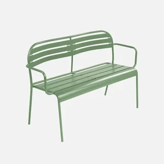 Banc de jardin 2 places acier Amélia balcon terrasse extérieur