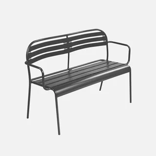 Banc de jardin 2 places en acier Amélia - coin détente extérieur