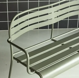 Banc de jardin 2 places en acier Amélia - confort extérieur durable