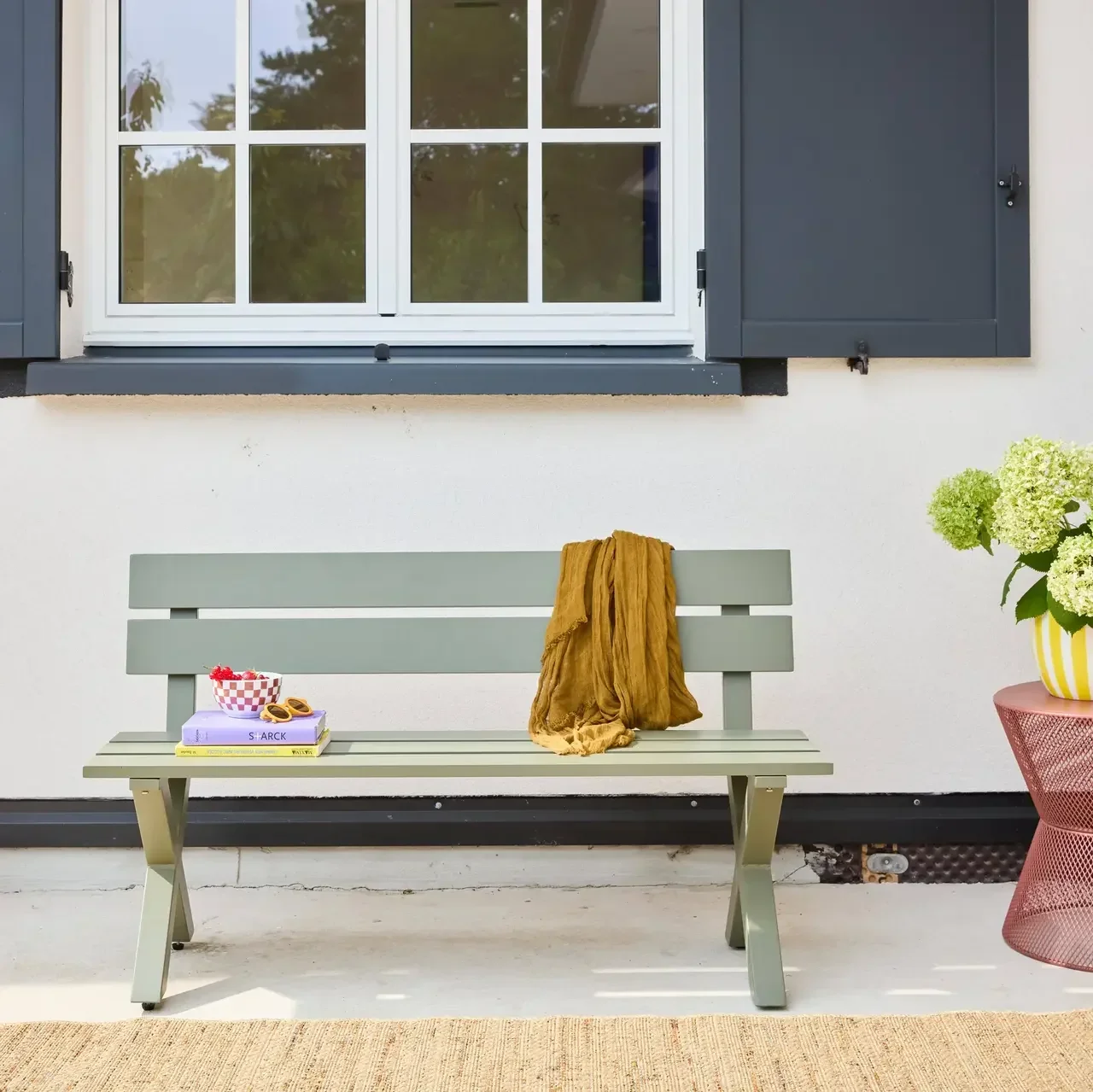 Banc de jardin 2 places aluminium Terralu - Style classique extérieur