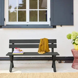 Banc de jardin 2 places aluminium Terralu – style classique et durable pour terrasse